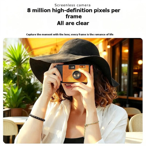 Screenless Retro Digital Camera 8MP HD LED Flash 3 Filter Effects Portable CCD Camera for Camping Photo Flash 2