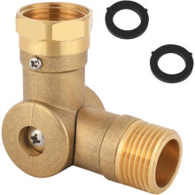 180 & 360 Garden Hose Swivel Connector, 3/4" Brass Water Hose Adapter,Leak-Proof Anti-Tangling Spigot Connector