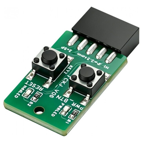 Computer Power Reset  Board 9-Pin Connector Front Panel Header for PC Desktop Motherboards with LED Indicator