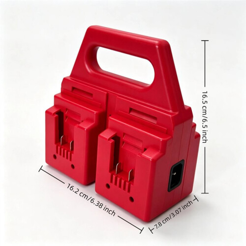 Battery Storage Rack for  18V Lithium Battery 4-Slot Portable Dual-Interface Fast-Charging Charger EU Plug 1