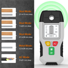 6in1 Stud Finder Wall Scanner Detector Multifunction for AC Cable Wires Wood Metal Pipe Electronic Measuring Tools