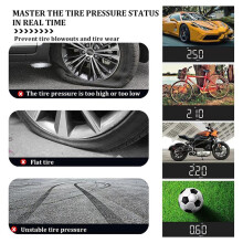 Tire Inflator Portable Car Tyre Inflator Air Compressor 150PSI with Auto Shut-Off, Type C Charging, and LED Light