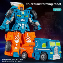(Orange Green)Bumblebee Optimus Prime Transformable Robot Automobile Warrior Truck Figurine Model Gift For Kids