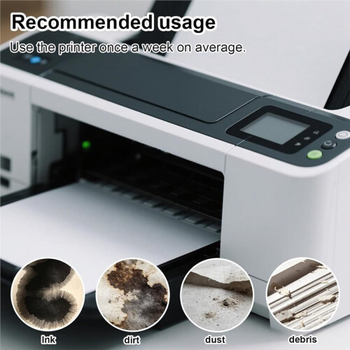 25 Pcs Reusable Printer Cleaning Sheets 8.5x11, Roller Dust Remover for Inkjet Lasers Printers Copier Fax Scanner ()
