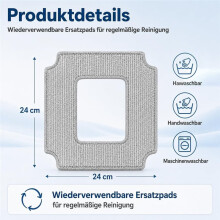 6-Pack Microfiber Cleaning Pads for Lubluelu CH00,CH01,CHYW201, CHYW200 Window Cleaning Robots, Washable and Reusable