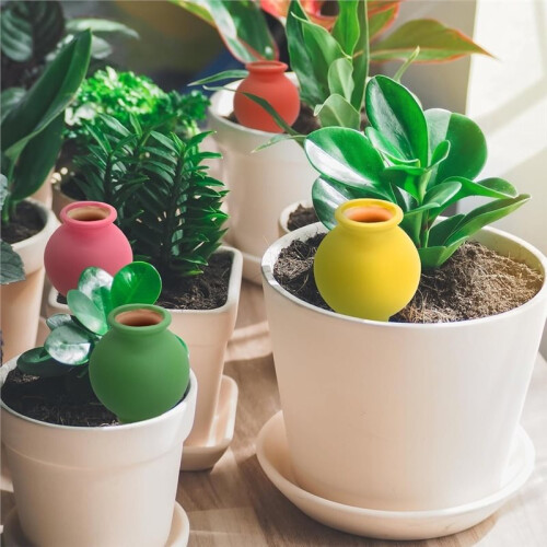 1set Automatic Watering Devices, Ceramic Drip Irrigators for Gardens, Small Wine Bottle-Mouth Watering Devices 1