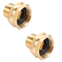 Brass Garden Hose Adapter 3/4 GHT Female to 1/2 NPT Male Connector for Leak Proof Fitting