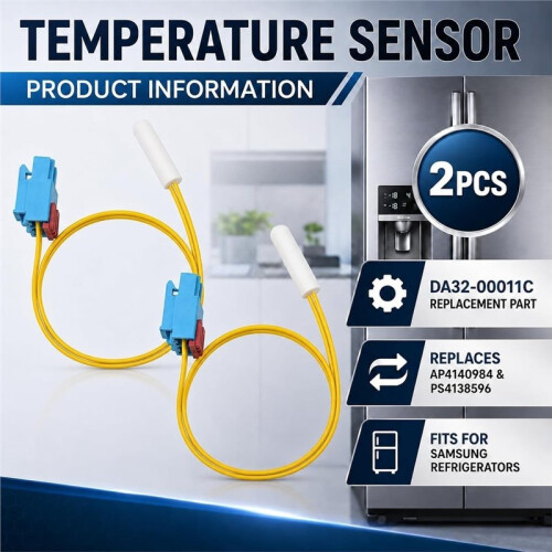 2PCS Da32-00011c Refrigerator Temperature Sensor,Replacement Part for  Refrigerators Replaces AP4140984 PS4138596 1
