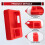 Silicone Case Soft Protective Case for F64 Programmer and Flash 64 Box Flash 64 Tool Box Protective Case Red 4