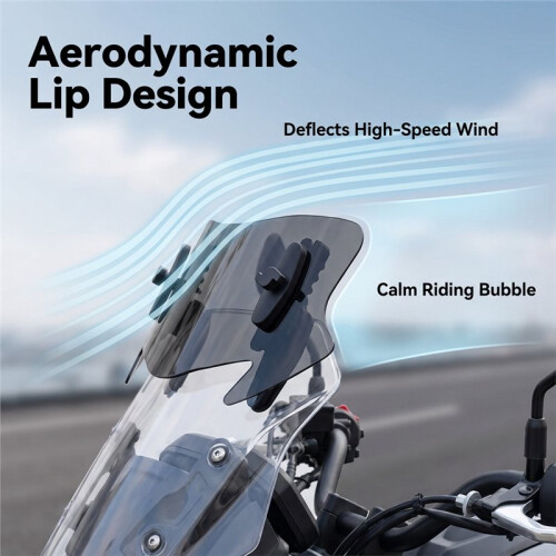 Motorcycle Universal Windshield Extension Adjustable Spoiler Clamp- Windscreen Deflector for    Smoked 1