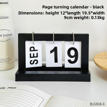 (Black A)Minimalist Desk Calendar With Flip Pages For Home Office Gift Decoration