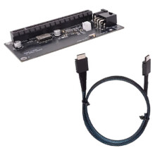 Oculink SFF-8612 to PCIe X4 X16 Slot Adapter Card GPU Power 12V for PC Mainboard Card,with Cables