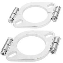 2Pcs 2.5 Inch for Car Motorcycle Exhaust Flange Flat Split Flange Repair Replacement Kit with Screw Bolts