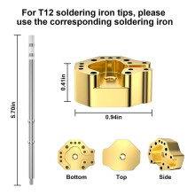 Joystick Soldering Iron Tip with T12 Rapid Hearting Replacement Tips Adapter for P5,P4, Series for