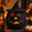 Halloween Woven Pumpkin with Witch Hat Lid Candy Storage Basket for Fall Decor 2
