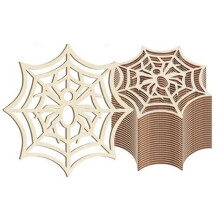 Kit de Manualidades de Telaraña de Madera de 50 Piezas - Decoración Perfecta para Halloween en Casa y en el Aula