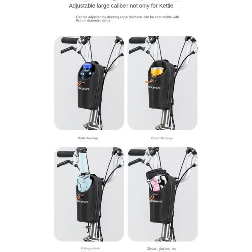 ROCKBROS Fällbar Cykel Vattenflaskväskor Mode Främre Ram Kettle Väskor för  Cykel El Scooter Verktygspaket 2