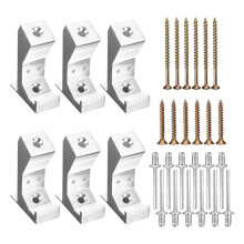 6Pcs Aluminum Alloy Floor Repair Kit Squeaky Wood Floor Fixing Tools for Hardwood Flooring and Loose Floorboards
