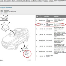 8216SL ACCELERATION SENSOR for  307 RESTYLING 308 408 RCZ  C3 (A51) C3  C5 (X7) C5