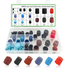 R 134a A/C Caps for Cars,49pcs 17 Sizes AC Pressure Port Cap for R12 R134a Air Conditioning Service AC System Caps
