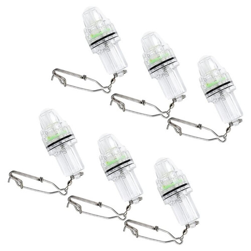 6pcs Fishing Bait Light, LED Underwater Strobe Light, Trigger-Activated Fish Attractor Light 1