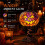 Stained Halloween Pumpkin Table Lamp - Enchanting Decorative Lighting for Home 4