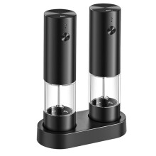 Electric Salt and Pepper Grinder Set Rechargeable, Automatic USB-C Mills, Adjustable Coarseness, One-Hand Operation