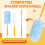 100 Count Disposable Dusters Refills with 1 Handle, 360 Multi-Surface Microfiber Static Cleaning Dusting Wand 5