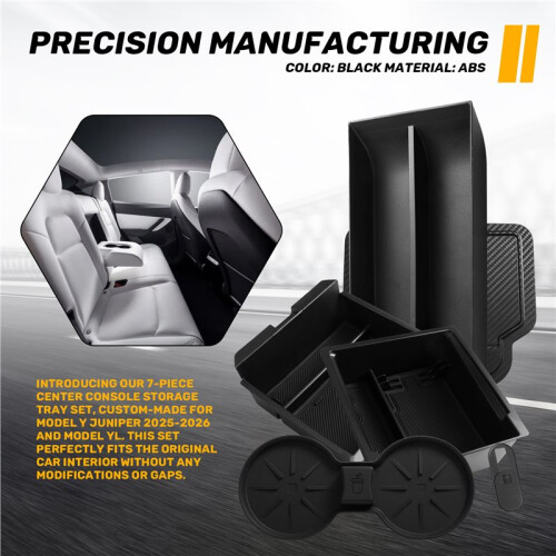 Center Armrest Hidden Storage Box Cup Holder Kit for  Model Y Juniper 2025-2026&Model YL 2