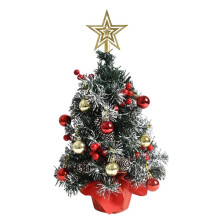 Christmas Tree Artificial Tabletop Christmas Tree with Lights Christmas Baubles Ornaments Christmas Tree Star