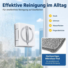 6-Pack Microfiber Cleaning Pads for Lubluelu CH00,CH01,CHYW201, CHYW200 Window Cleaning Robots, Washable and Reusable