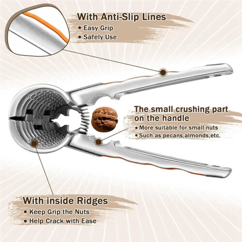 Nutcracker Nut and Walnut Cracker Kit Walnut Plier Opener Tool Shell Seafood Cracker for Pecan Hazelnuts Pistachio 1