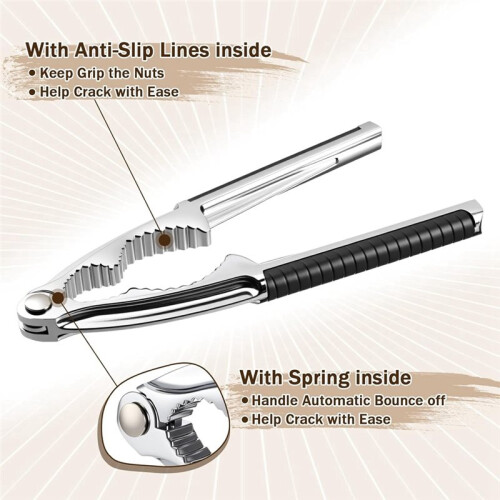 Nutcracker Nut and Walnut Cracker Kit Walnut Plier Opener Tool Shell Seafood Cracker for Pecan Hazelnuts Pistachio 2