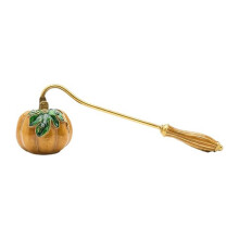 Pumpkin-Shaped Metal Candle Snuffer, Decorative Hand-Painted Candle Extinguisher, Long Handle Candle Tool for Home