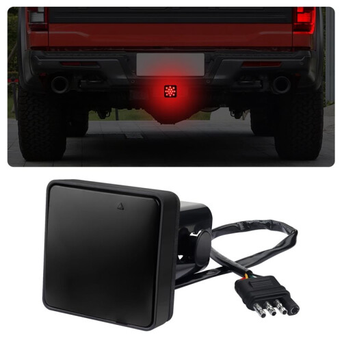 Luz de Freio para Engate de Reboque com 15 LEDs 12v Capa de Receptor de Engate de 2 Polegadas & Lâmpada de Sinal de Carro Acessórios para Carro 1