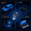 2 Pcs Car USB LED Lights with Dual Charging Port  Type-C Interior Light USB Light Button Control Night Lamp for Car 6