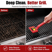 Bristle-Free BBQ Grill Brush for Outdoor Grill,Steam Grill Cleaner with Scraper for Charcoal,Porcelain, Cast Iron Grates