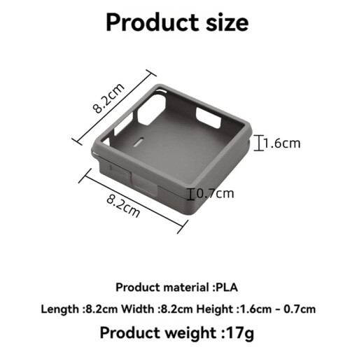 3D Printed Protective Shell for ANBERNIC RG Rotate Console, Anti-Scratch Protective Cover Case Grey 2