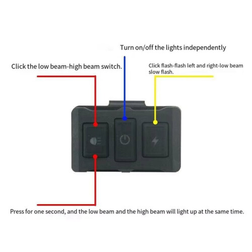 200W Motorcycle LED Wireless Remote Control  One-to-Two Headlight Wire Harness Set for Motorcycle Led Light Modify 2