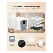 Accessories Kit for S8 MaxV Ultra/Max, 6 Dust Bags 2 Main Brushes 8 Mop Cloths 4 HEPA Filters 6 Side Brushes