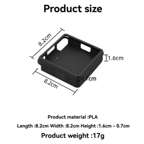 3D Printed Protective Shell for ANBERNIC RG Rotate Console, Anti-Scratch Protective Cover Case Black 2