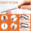 6Pcs Drill Bit Holder Key Chain 1/4 Bit Holder for Impact Driver Include Keychain Carabiner 2