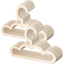 20 Pcs Wooden Baby Hangers, Cute Wooden Closet Hangers, 8.6 Inch Clothes Hanger, Anti-Slip Closet Organizer for Kids