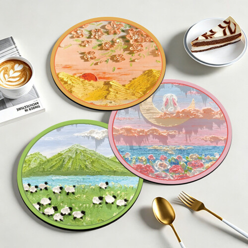 (22x22cm)Ceramic Table Pad With Water Absorption And Anti Slip Function For Use Home 2