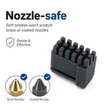 Nozzle Wipe Brush & Nozzle Plug for Kobra S1 Max 3D Printer Heat-Resistant Silicone Brush and Nozzle Plug