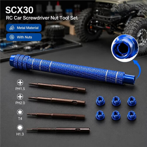 Repair Tools Hex Socket Tool Screwdriver M2 Nut Set for 1/30 SCX30 RC Road Crawler Parts C 2