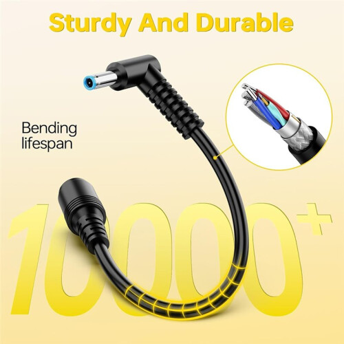Connector Converter 7.4mm to 4.5mm Adapter Cable for  Notebook Adapter Replacement Power Cord, 5PCS   Tip 1
