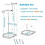 2pc Acrylic Clear Light Saber Stand Simple Organizer for Exhibition Hall Restaurant Wall Mount Storage Rack 2pc 7
