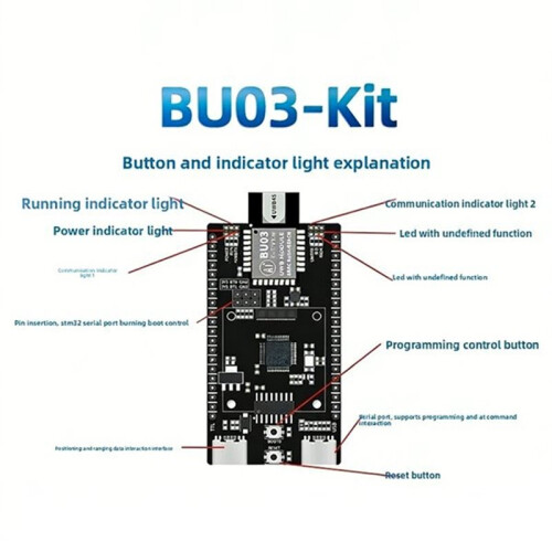 UWB Indoor Bidirectional Ranging and Positioning Module BU03+BU04 Development Board 10cm TWR 0.96-Inch Display 1