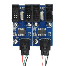 9 Pin USB Splitter Moderkort Förlängningskabel 1 Hane Till 2 Hon Interface Header Adapter